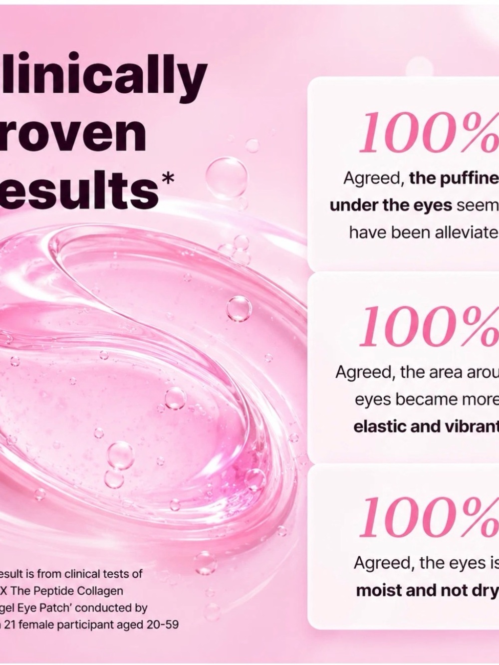 Peptide Collagen Hydrogel Eye Patch - Pink - Picture 3 of 4